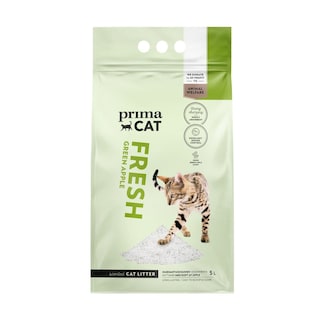 PRIMA | Άμμος Υγιεινής για Γάτες Άρωμα Πράσινο Μήλο 5lt