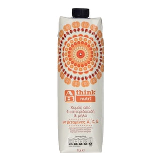 ΑΒ THINK NUTRI | ΦΥΣΙΚΟΣ ΧΥΜΟΣ 4 ΕΣΠΕΡΙΔΟΕΙΔΗ, ΜΗΛΟ ΚΑΙ ΒΙΤΑΜΙΝΕΣ 1 LT