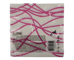 RENOVA | Χαρτοπετσέτες Black Label 33x33cm Serpentines Pink 20 Τεμάχια