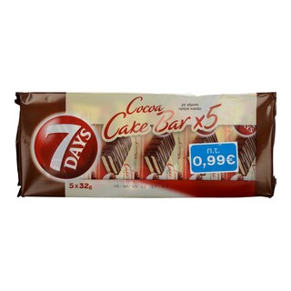 7DAYS | COCOA ΚΕΙΚ BAR KAKAO 5 X 32 GR