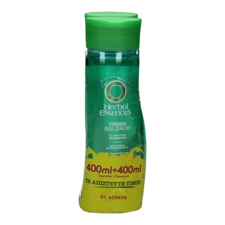 HERBAL ESSENCES | ΣΑΜΠΟΥΑΝ 0% ΓΙΑ ΛΙΠΑΡΑ ΜΑΛΛΙΑ 2 Χ 400 ML