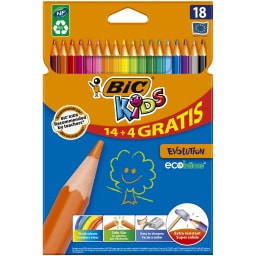 BIC | Ξυλομπογιές Kids Evolution ECOlutions 14+4 Τεμάχια