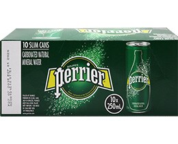 PERRIER | Carbonated Water Natural Mineral Can 10x250ml