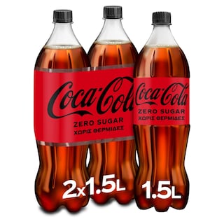 COCA COLA | ZERO | Αναψυκτικό Cola Zero Φιάλη 2x1,5lt