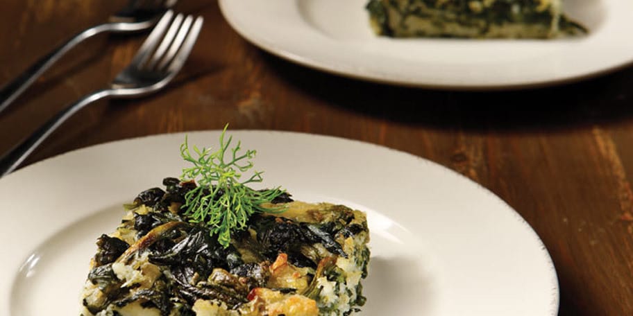 Χορτόπιτα χωρίς φύλλο με πάπρικα (Μουσούντα)