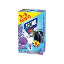 AROXOL | Σκοροκτόνο Full Season Κρεμάστρα Λεβάντα 3+3 Τεμάχια Δώρο 3+3 ΔΩΡΟ
