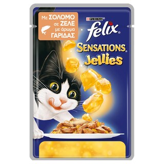 FELIX | Γατοτροφή Με Σολομό & Γαρίδα Σε Ζελέ 100 gr