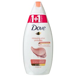 DOVE | Αφρόλουτρο Renewing Glow Pink Clay 500ml (1+1 Δώρο)