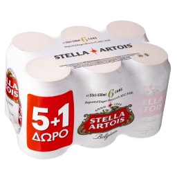 STELLA ARTOIS | Μπύρα Κουτί 6x330ml 5+1 Δώρο