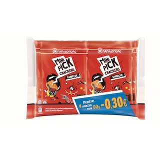 ΠΑΠΑΔΟΠΟΥΛΟΥ | Κράκερς Mini Pick Barbecue 4x90gr Έκπτωση 0.30Ε