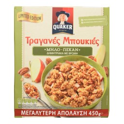 QUAKER | ΔΗΜΗΤΡΙΑΚΑ ΤΡΑΓΑΝΕΣ ΜΠΟΥΚΙΕΣ ΜΗΛΟ ΠΕΚΑΝ 450 GR