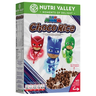 NUTRI VALLEY | Δημητριακά PJ Masks Choco Rice 375g
