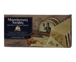 ΜΑΚΕΔΟΝΙΚΟΣ | ΧΑΛΒΑΣ ΜΕ ΜΕΛΙ ΚΑΙ ΑΜΥΓΔΑΛΑ 400 GR