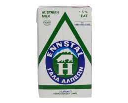 ENNSTAL | Γάλα Μακράς Διαρκείας Ελαφρύ 1.5 % 1 Lt