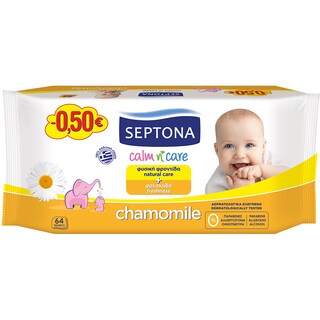 SEPTONA | ΜΩΡΟΜΑΝΤΗΛΑ CALM N CARE XΑΜΟΜΗΛΙ 64ΤΕΜ -0.50EURO
