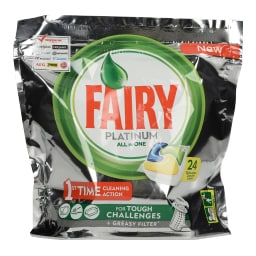 FAIRY | Κάψουλες Πλυντηρίου Πιάτων Platinum Allin1 Λεμόνι 24 Τεμάχια