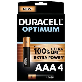 DURACELL | Batteries Alkaline Optimum AAA 4 Pieces
