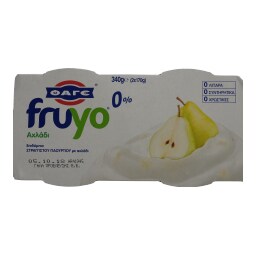 FRUYO | ΓΙΑΟΥΡΤΙΑ ΑΧΛΑΔΙ 0% 2x170GR