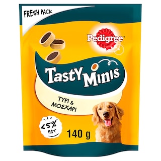 PEDIGREE | Σνακ Σκύλων Tasty Minis Μοσχάρι Τυρί 140g