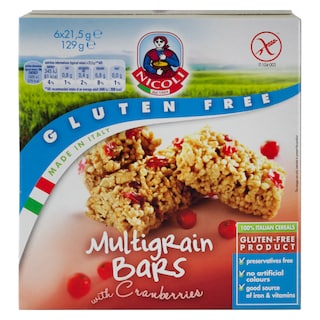 NICOLI | Μπάρες Δημητριακών Κόκκινα Φρούτα Χωρίς Γλουτένη 6x21.5gr