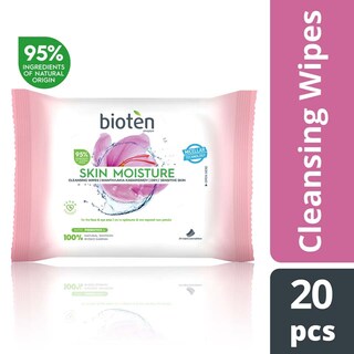 BIOTEN | Μαντηλάκια Καθαρισμού Ξηρή Επιδερμίδα 20 Τεμάχια