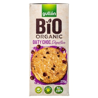 GULLON | Μπισκότα Digestive Bio Βρώμη & Σοκολάτα 270g