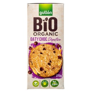 GULLON | Μπισκότα Digestive Bio Βρώμη & Σοκολάτα 270g