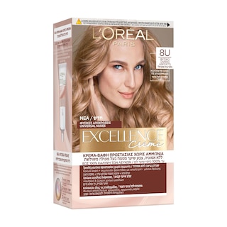 EXCELLENCE | Βαφή Μαλλιών Νο8U Φυσικό Ξανθό Ανοιχτό 1 Τεμάχιο