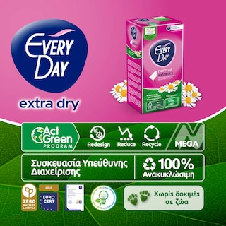 EVERY DAY | Panty Liners Normal Extra Dry 20 Pieces