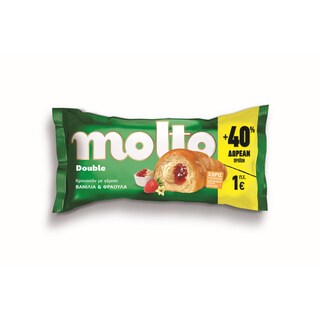 MOLTO | Κρουασάν Double Βανίλια Φράουλα 110g