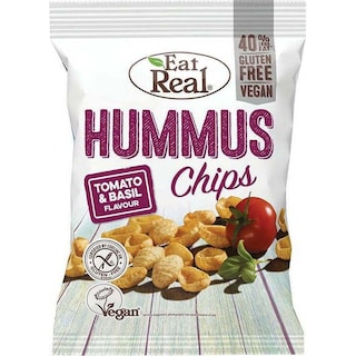 EAT REAL | Τσιπς Hummus με Τομάτα & Βασιλικό 135g