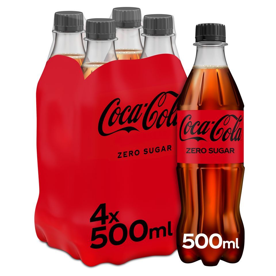 COCA COLA Αναψυκτικό Cola Zero Φιάλη 4x500ml