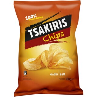 ΤΣΑΚΙΡΗΣ | Τσίπς Αλάτι  188 gr