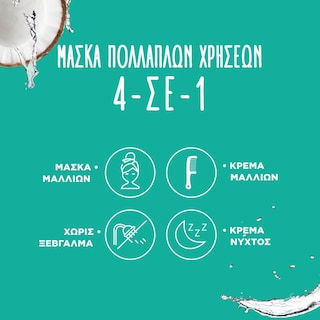LE PETIT MARSEILLAIS | Μάσκα Μαλλιών 3 σε 1 Νερό Καρύδας & Άνθη Πορτοκαλιάς 300ml