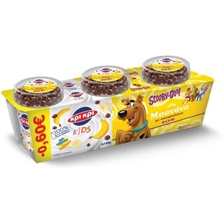 ΚΡΙ ΚΡΙ | Επιδόρπιο Γιαουρτιού με Μπανάνα Scooby Doo 0.60  3 X150 gr