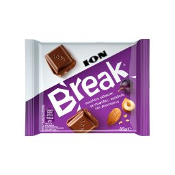 ΙΟΝ | BREAK | Σοκολάτα Γάλακτος με Σταφίδες και Ξηρούς Καρπούς 85g