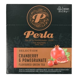 PERLA BEVERAGES | Τσάι Πράσινο Κράνμπερι και Ρόδι 20x1.5g