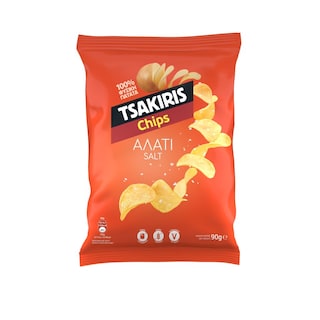 ΤΣΑΚΙΡΗΣ | Τσίπς Αλάτι 90 gr