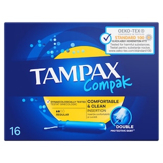TAMPAX | Ταμπόν Compak Regular 16 Τεμάχια