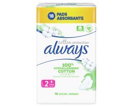 ALWAYS | Σερβιέτες Cotton Protection Ultra Long Μέγεθος 2 18 Τεμάχια