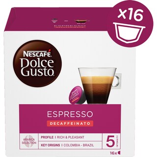 NESCAFE | DOLCE GUSTO | DOLCE GUSTO ESPRESSO DECAFFEINATO CAPSULES 96 GR