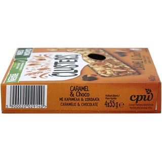 NESTLE | CLUSTERS | CLUSTERS CHOC.CAR.BAR.4X35G ΜΕ ΣΟΚΟΛΑΤΑ ΚΑΙ ΚΑΡΑΜΕΛΑ 4X35 GR