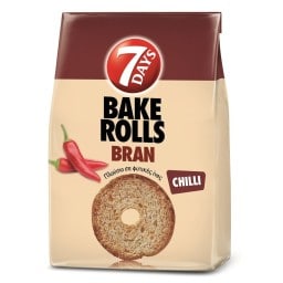 7DAYS | BAKE ROLLS | Παξιμαδάκια Bake Rolls Bran Chilli 160g