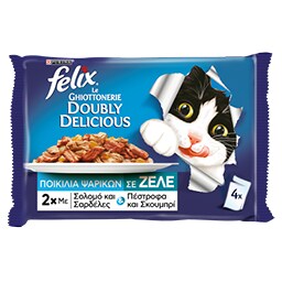 FELIX | Γατοτροφή AGAIL Ζελέ Ποικιλία Ψαρικών 4x100g