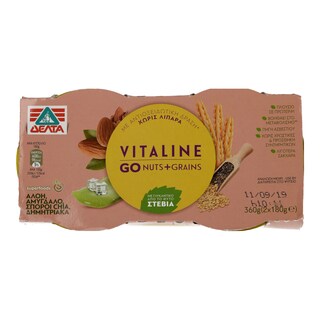 VITALINE | Επιδόρπιο Γιαουρτιού Go Nuts & Grains 2Χ180 gr