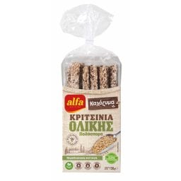 ALFA | Κριτσίνια Καλόζυμα Ολικής Πολύσπορα 150g