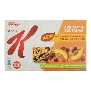 KELLOGGS | SPECIAL K | Μπάρες Βρώμης Με Σταφίδα & Βερίκοκο 5 X 27gr