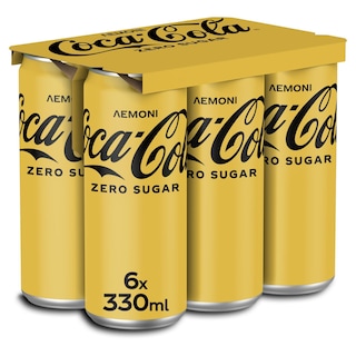 COCA COLA | Soft Drink Cola Zero Lemon Can 6x330ml
