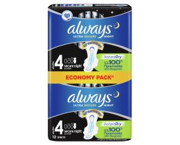 ALWAYS | Σερβιέτες Ultra Secure Night 12 Τεμάχια