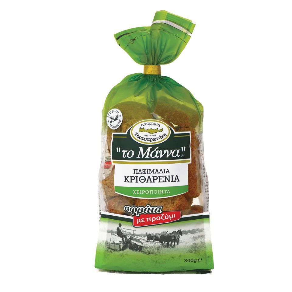 ΜΑΝΝΑ Παξιμαδάκια Κριθαρένια Αφράτα 300g